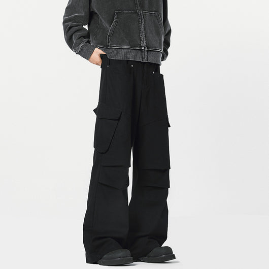Pantalones Rectos Casuales Retro - Estilo Urbano Moderno para Hombre - Image 4