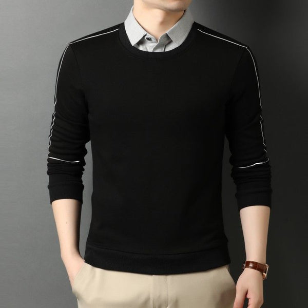 Chaqueta Casual para Hombre con Cuello Falso Desmontable - Manga Larga