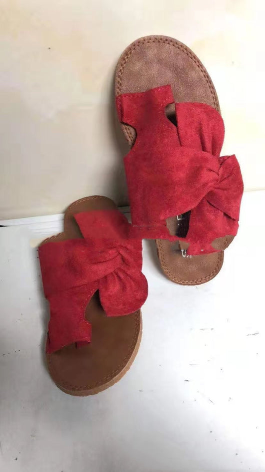 Sandalias de Ante con Moño para Mujer Talla Grande - Comodidad Playera Todo el Día - Image 3
