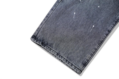 Jeans Azul Lavado con Bordado de Calavera para Hombre - Image 13