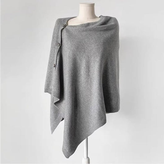 Capa Chal de Lana para Mujer con Corte Diagonal - Image 9