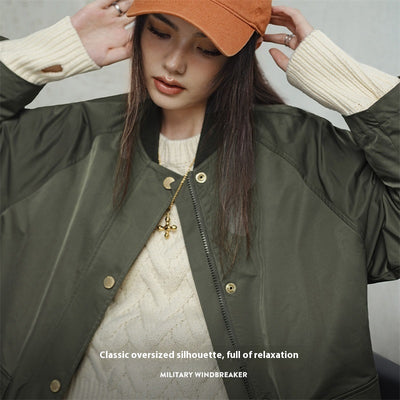 Abrigo Trinchera Verde Oliva Retro Largo Suelto para Mujer - Image 3