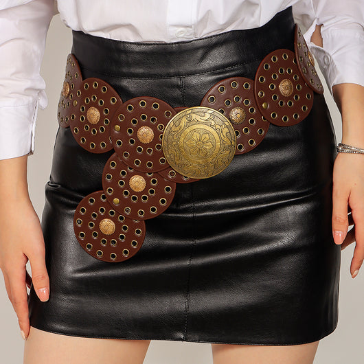 Cinturón Hip Hop Retro Punk Metal con Diseño Calado - Unisex - Image 12