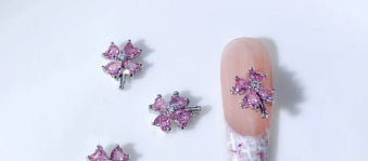 Accesorios de Nail Art en Circonita - Diseños Arco, Corazón, Luna e Irregular - Image 3