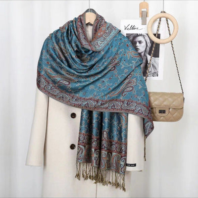 Chal Étnico Bohemio con Borlas y Bordados Artesanales - Image 11