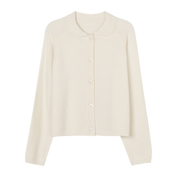 Cardigan Tejido Blanco Cuello Solapa Oversized - Image 2