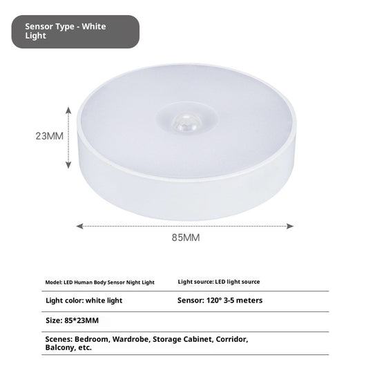 Lámpara LED Nocturna con Sensor de Movimiento Infrarrojo Recargable - Image 6