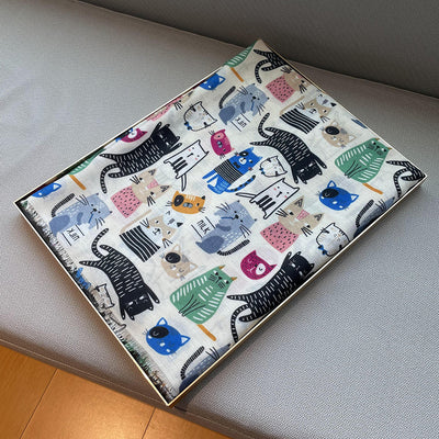Pañuelo de Algodón y Lino con Diseño de Gata Adorable - Image 27
