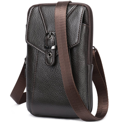 Bolsa Mensajera de Cuero para Hombre con Bandolera Ajustable - Image 18