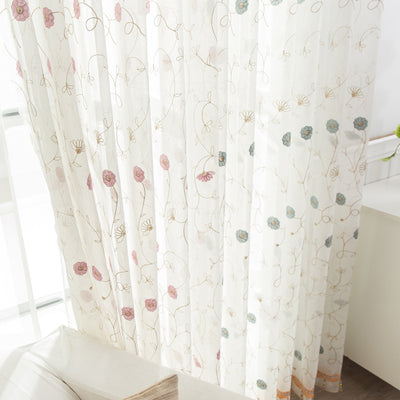 Mosquitero Decorativo con Bordado Floral para Ventanas - Image 6