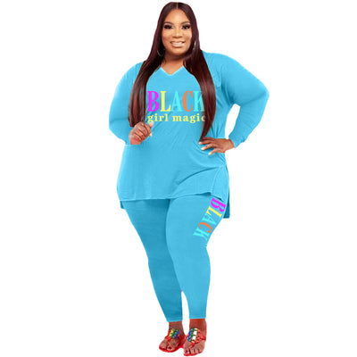 Conjunto Deportivo Estampado Talla Grande para Mujer - Image 8