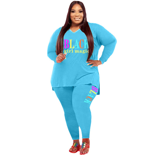 Conjunto Deportivo Estampado Talla Grande para Mujer - Image 8