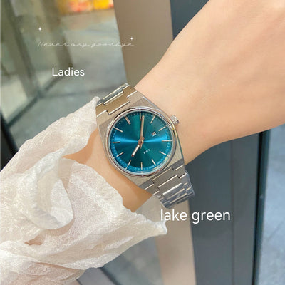Reloj de Pareja Cuarzo Azul Hielo con Calendario - Image 11