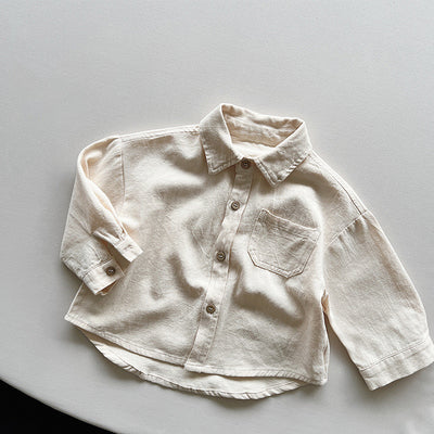 Abrigo Camisa de Algodón Manga Larga para Niños - Image 9