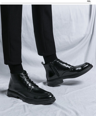Botas Martin Altas de Invierno para Hombre - Estilo Británico Versátil - Image 16