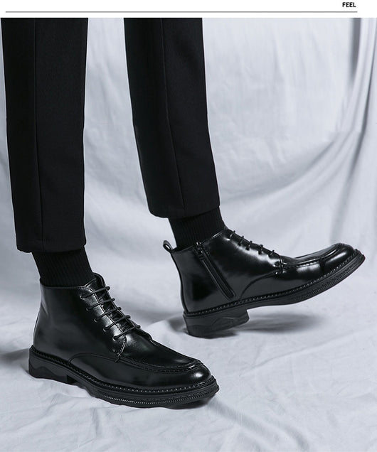 Botas Martin Altas de Invierno para Hombre - Estilo Británico Versátil - Image 16