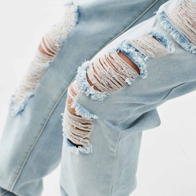 Pantalones Vaqueros Rotos Holgados Estilo Urbano para Hombre - Image 11