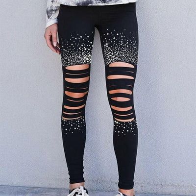 Pantalón Corset Cintura Alta con Detalles de Diamantes