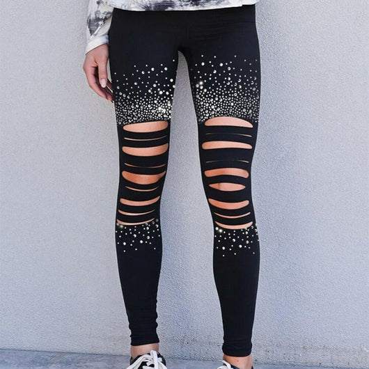 Pantalón Corset Cintura Alta con Detalles de Diamantes