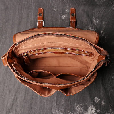 Bolso Bandolera de Cuero Genuino Gran Capacidad para Hombre - Image 15