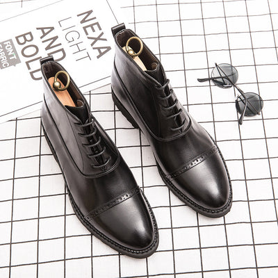 Botas de Cuero Casual Ejecutivo Retro para Hombre - Image 11