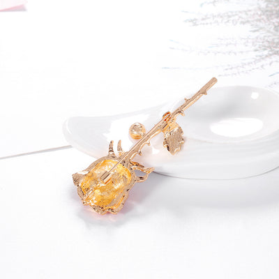 Broche Floral de Aleación con Diamantes y Perlas - Image 9