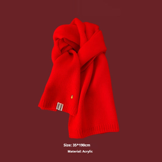 Bufanda de Lana Escocesa Roja para Parejas - Cálida y Elegante - Image 25