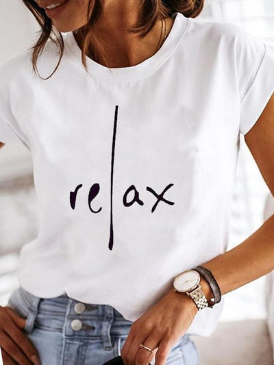 Camiseta de Algodón para Mujer - Casual Versátil de Manga Corta - Image 8