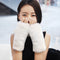 Guantes sin dedos de piel sintética para mujer - Otoño e Invierno