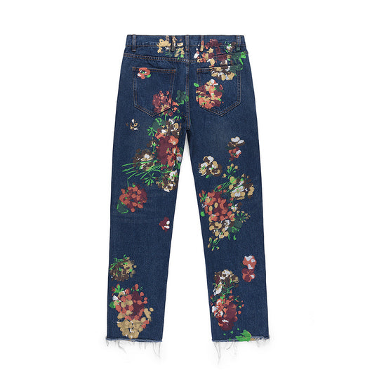 Jeans Gris con Estampado Splash de Tinta - Diseño Urbano Moderno - Image 3
