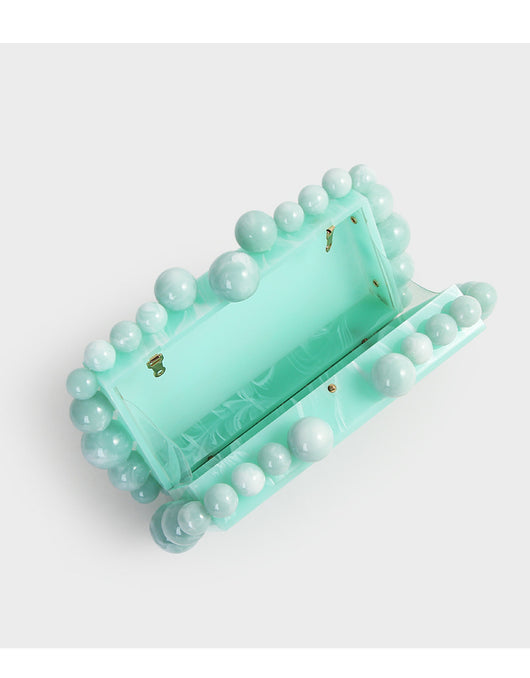Clutch Marmolado con Perlas Grandes y Pequeñas - Image 15