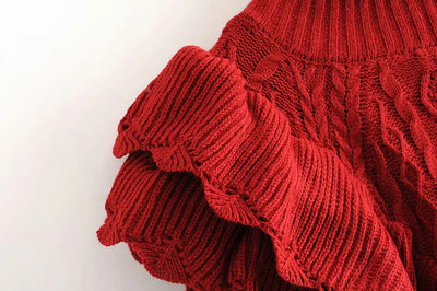 Suéter de Cuello Alto Superpuesto para Mujer - Image 15