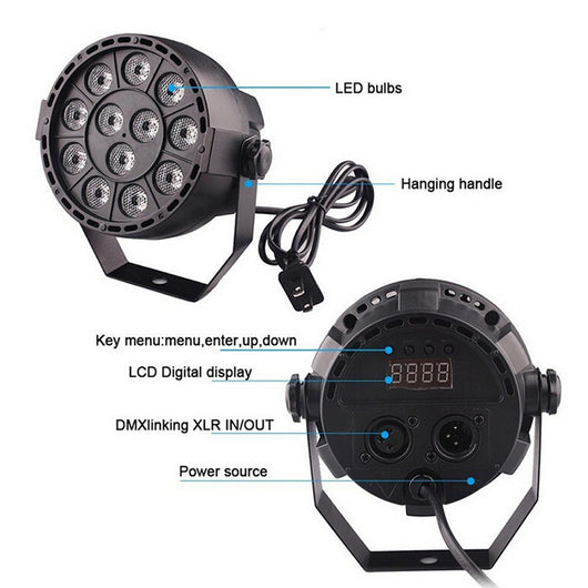 Kit de 12 Luces Par LED UV para Efecto de Teñido y Fondos - Image 6