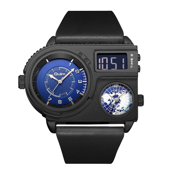 Reloj Deportivo Casual para Hombre con Esfera Grande y Correa de Cuero
