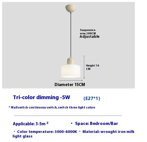 Lámpara Colgante Redonda de Vidrio Crema - Diseño Minimalista - Image 22