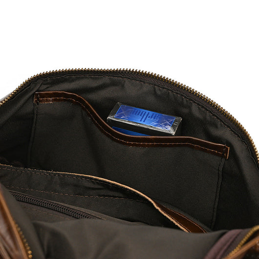 Bolsa de Pecho de Cuero Genuino para Hombre - Grande y Versátil - Image 37