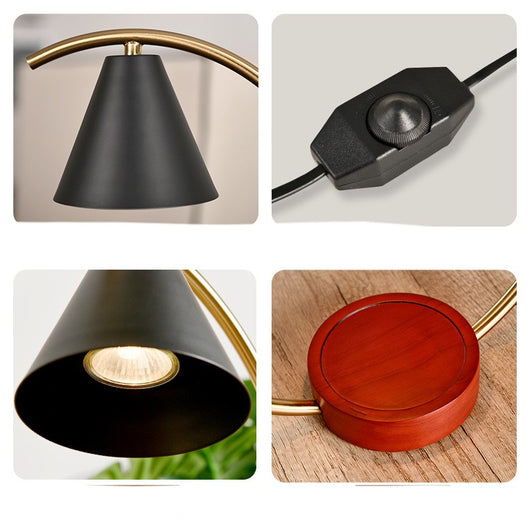 Lámpara Vela con Base de Madera para Dormitorio - Image 2