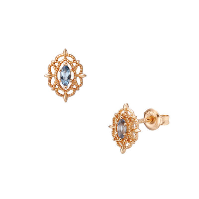 Aretes Azules Topa Hipoalergénicos para Mujer - Image 8