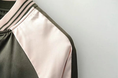 Chaqueta Larga con Cuello Mao y Bordado de Grúa Floral en la Espalda - Image 20
