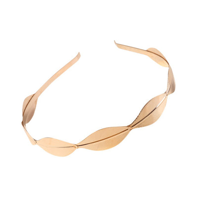 Diadema Dorada con Hojas Estilo Retro Minimalista - Image 3