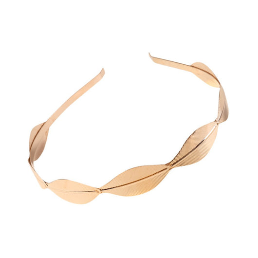 Diadema Dorada con Hojas Estilo Retro Minimalista - Image 3
