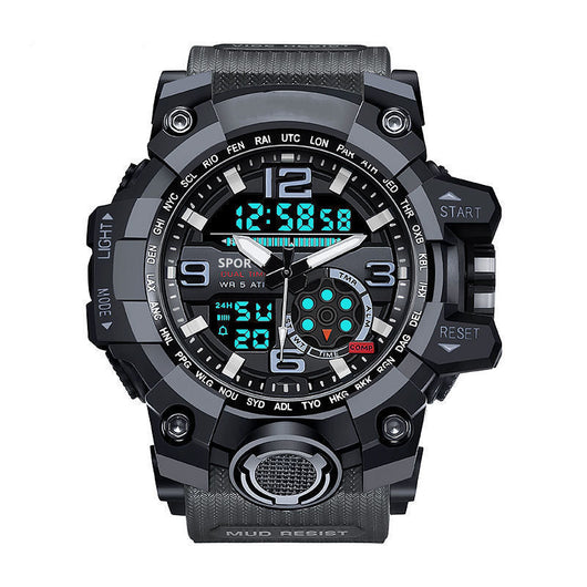 Reloj Deportivo Electrónico Impermeable Pantalla Dual Grande para Hombre - Image 5