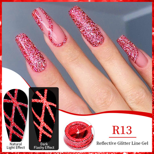 Gel de Uñas Efecto Espejo Brillante con Lentejuelas Reflectantes - Image 17