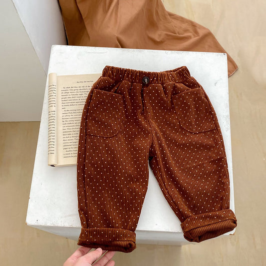 Pantalones de Pana Estampados Sueltos y Cómodos - Image 2