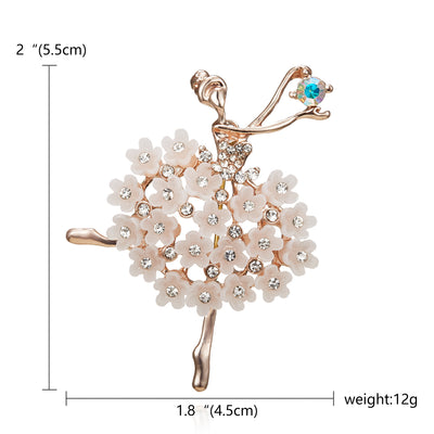 Broche Bailarina con Perlas y Cristales - Accesorio Deportivo para Mujeres - Image 10