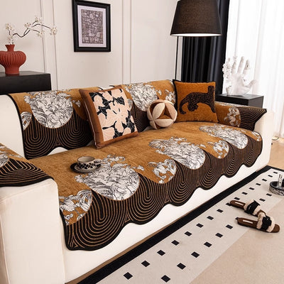 Sofá de Lujo Chenilla con Cojines para Todas las Estaciones - Image 6
