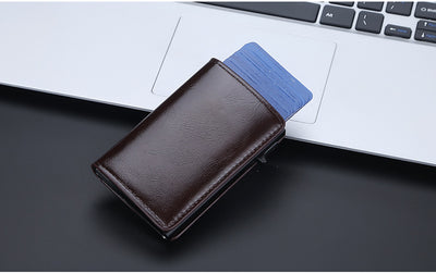 Cartera Minimalista de Cuero Engrasado con Protección Antimagnética - Image 15