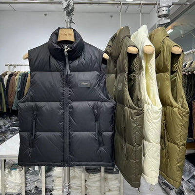 Chaleco Acolchado con Cuello de Pie para Hombre