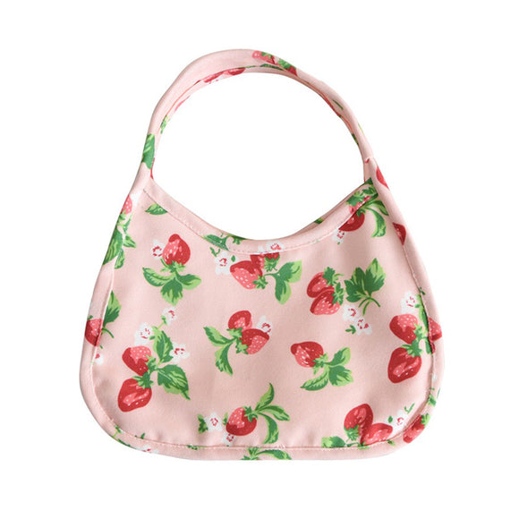 Bolsa Axilar de Diseño Francés con Estampado de Fresa