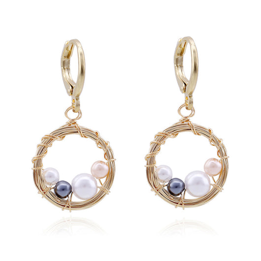 Aretes de Perla Artesanales Lujo Ligero Serie Océano - Clip Europeo Americano - Image 12